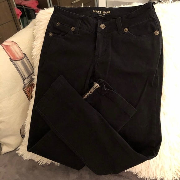 ❓GUESS Jeans w/ Zipper Ankle | Black | Stretch - Picture 3 of 6